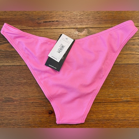 NewLook | Pink Popcorn Textured | High-Waisted Bikini Briefs | Women’s 6 - Picture 6 of 7